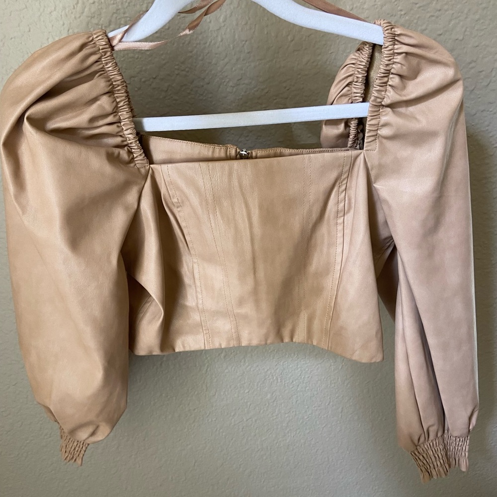 7 FOR ALL MANKIND LEATHER TOP SIZE SMALL!